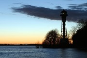 Abendstimmung an der Elbe ...